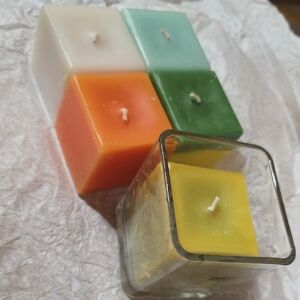 Colorful Cube Candle Set